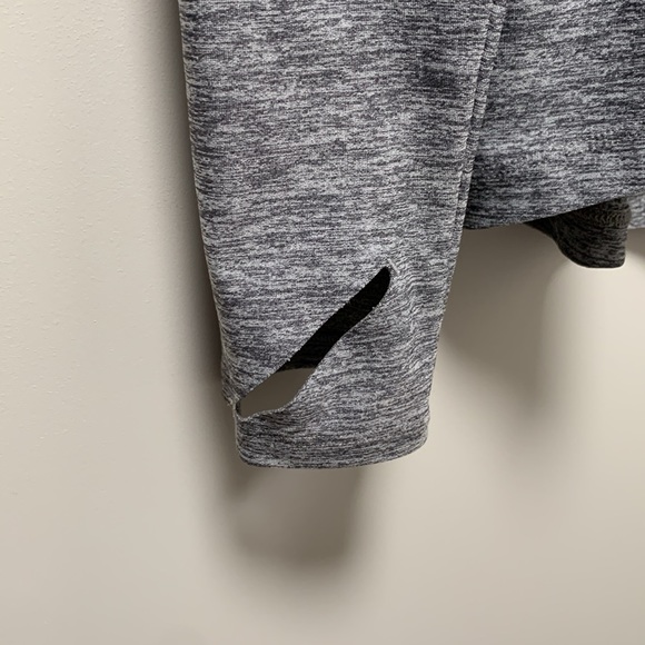Athleta Pacifica Grey Zip Front Long Sleeve Top Size Large - Picture 8 of 14